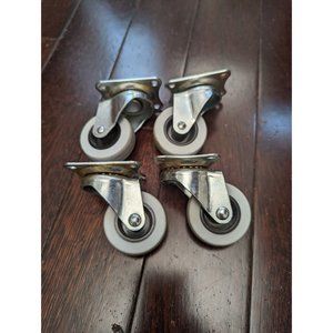 (set of 4) Waxman 2" (51 mm) TPR Swivel Rubber Casters 90 lb (41 kg) Cap - Gray